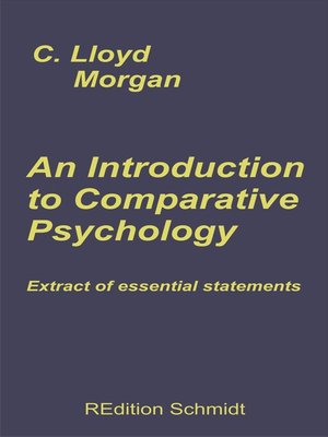 cover image of An Introduction to Comparative Psychology